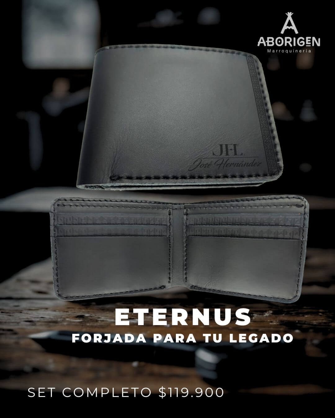 Billetera Eternus personalizada Aborigen